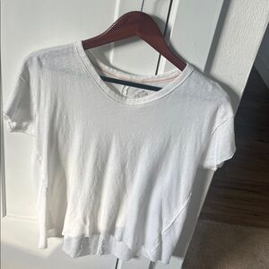 Pilcro White Short Sleeve Swing Tee  (Loose Fit) Sz S